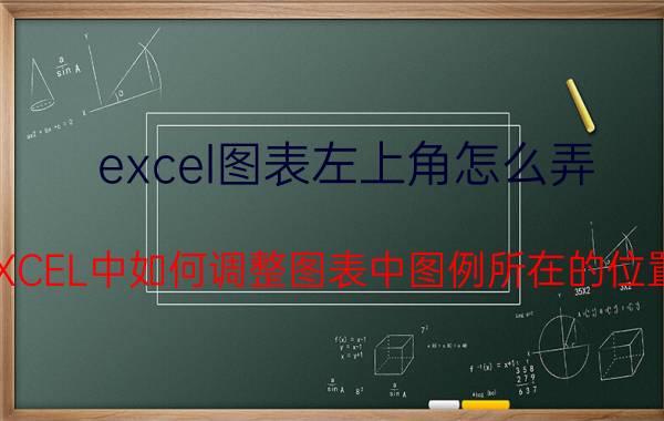 excel图表左上角怎么弄 EXCEL中如何调整图表中图例所在的位置？